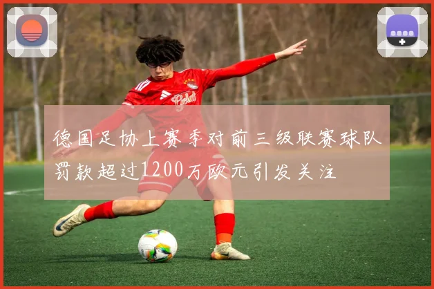德国足协上赛季对前三级联赛球队罚款超过1200万欧元引发关注
